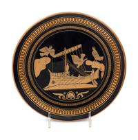 A Greek Gilt Decorated Porcelain Dessert Service