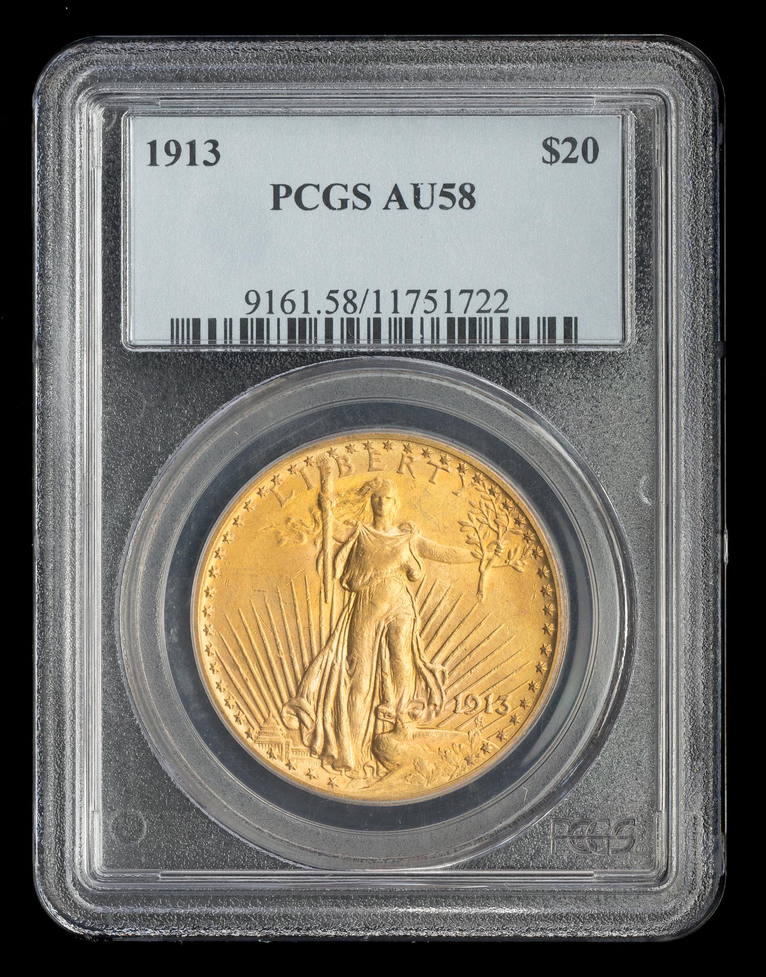 A United States 1913 St. Gaudens $20 Gold Coin