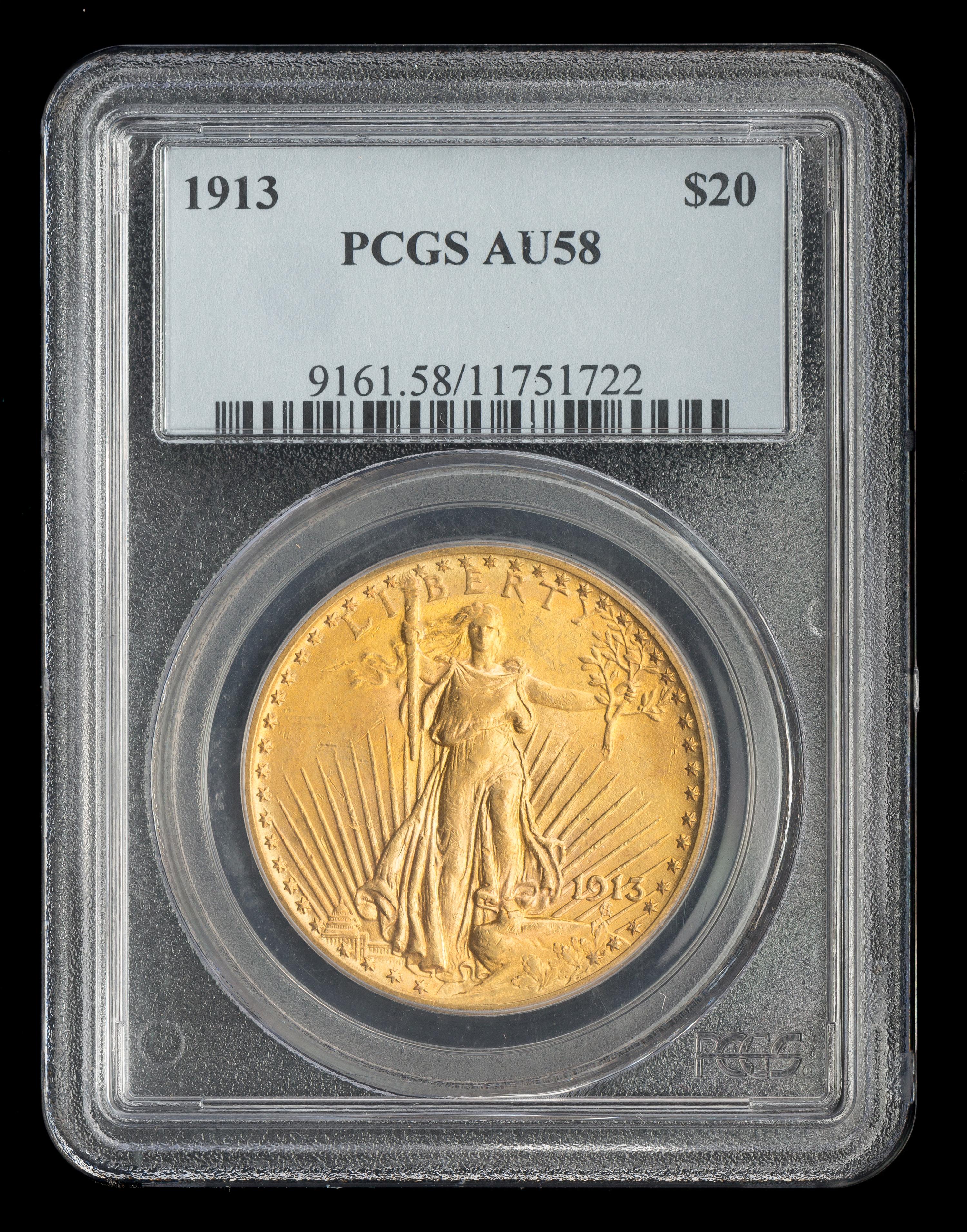 A United States 1913 St. Gaudens $20 Gold Coin