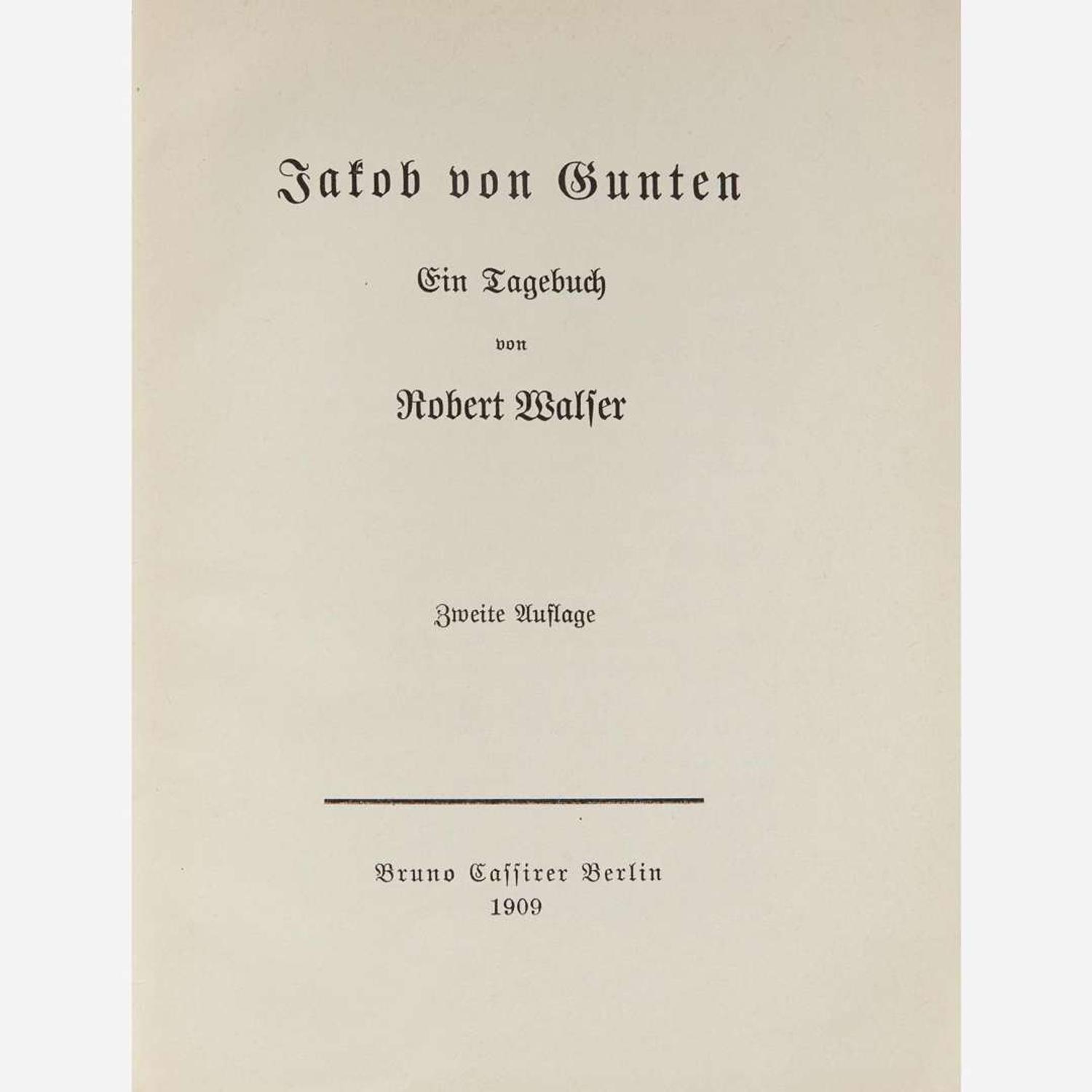 [Literature] Walser, Robert Group of 11 Titles