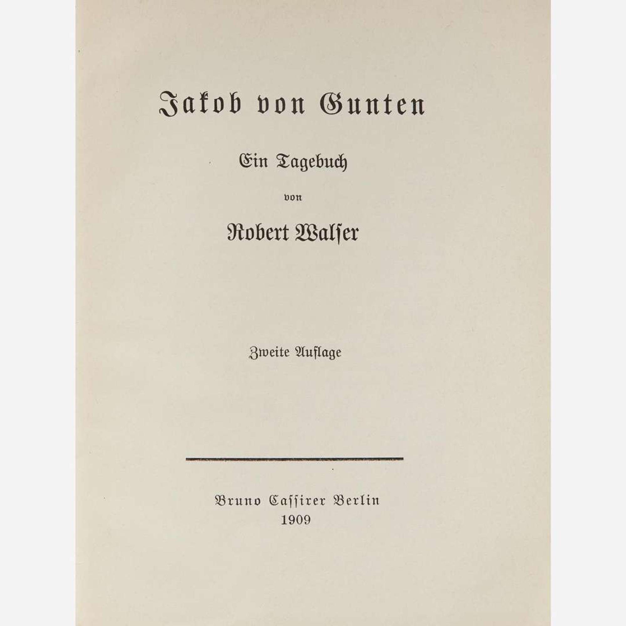 [Literature] Walser, Robert Group of 11 Titles