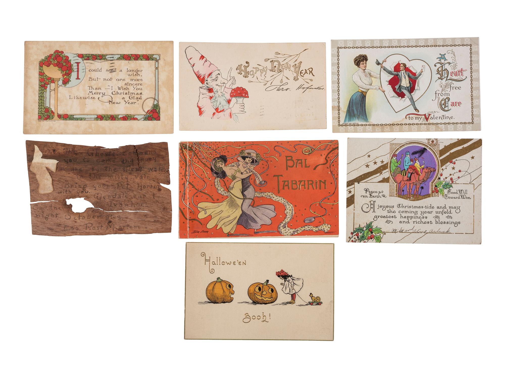 [EPHEMERA]. Large collection of over 500 antique and vintage holiday postcards.