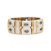 ELLAGEM, BICOLOR GOLD, SAPPHIRE, AND DIAMOND BRACELET
