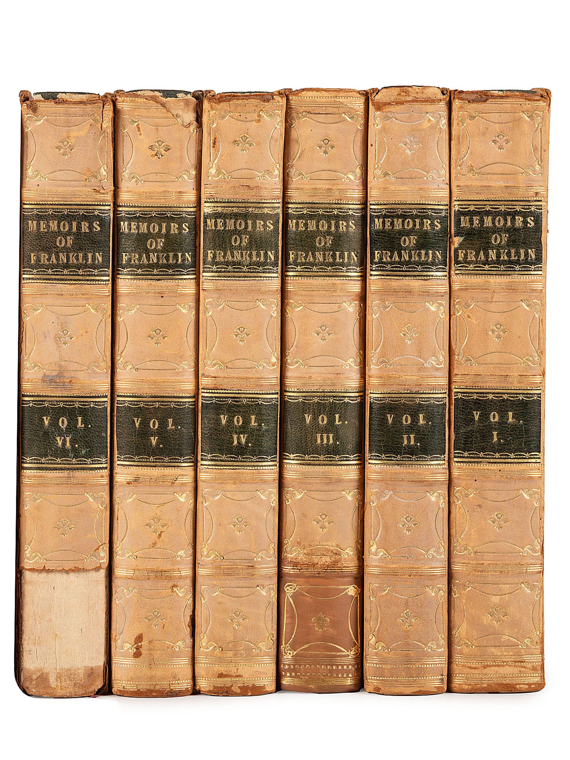American Biography & History FRANKLIN, Benjamin (1706-1790). Memoirs of the Life and Writings of... William Temple Franklin, editor. London: Henry Colburn, 1818.