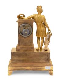 An Empire Gilt-Bronze Mantel Clock