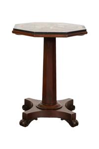 A William IV Mahogany Octagonal Table with Specimen Marble Top