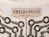EMILIO PUCCI, WHITE EMBELLISHED KAFTAN