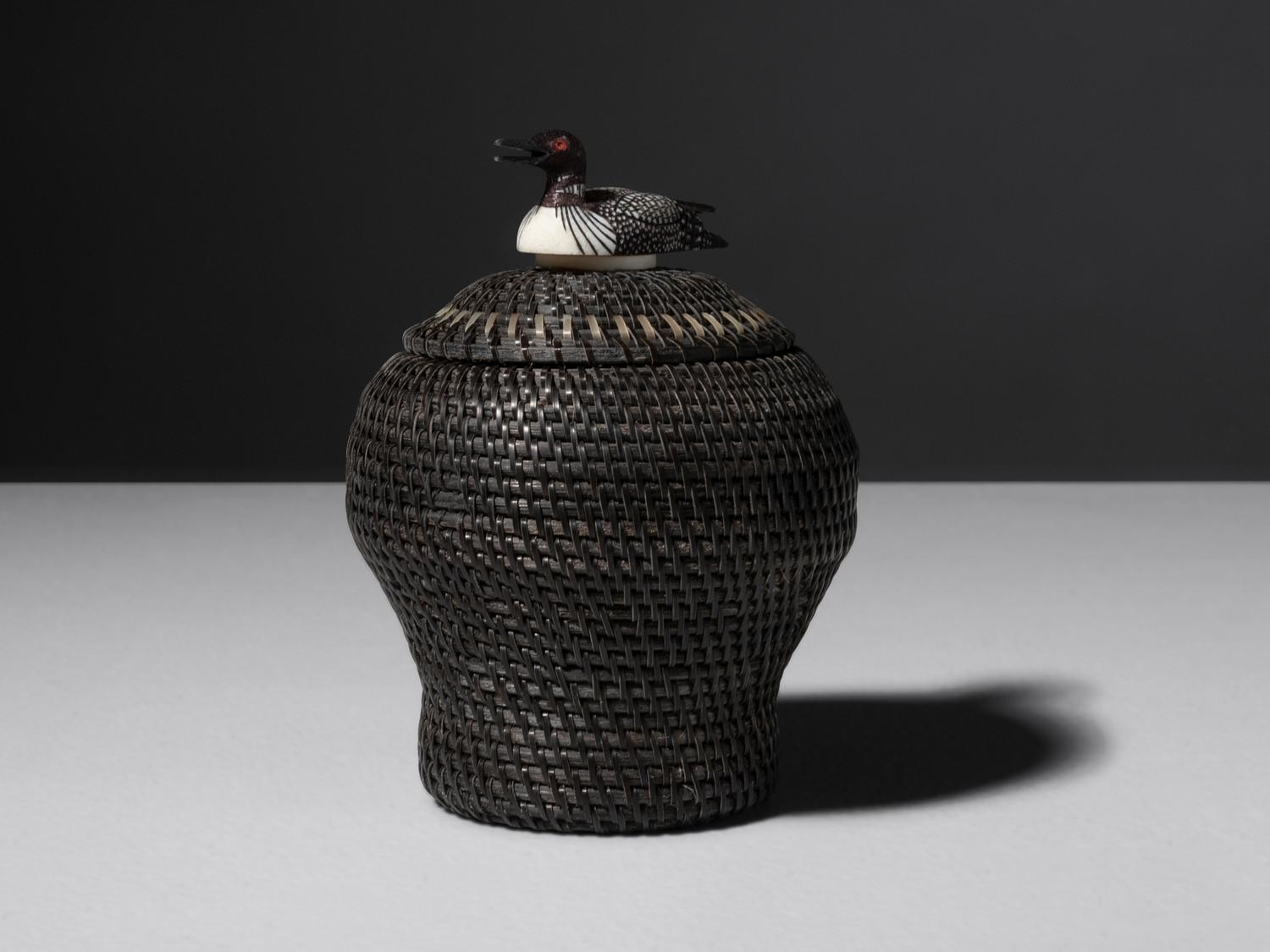 Baleen Basket, with Ted Mayac Jr. Loon Finial