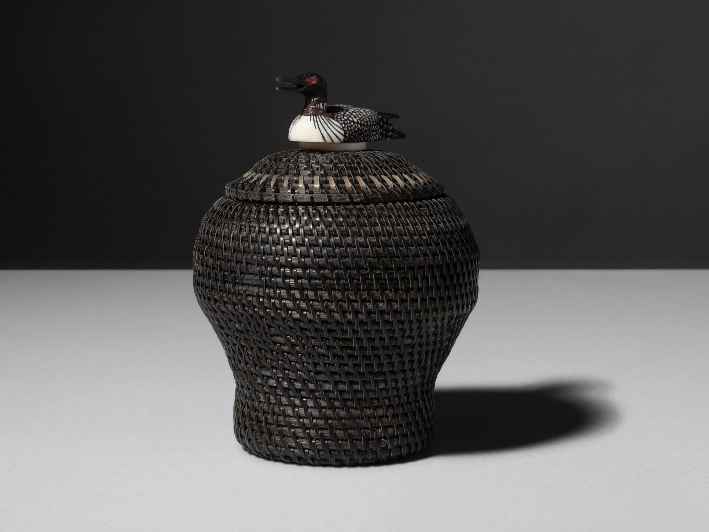 Baleen Basket, with Ted Mayac Jr. Loon Finial