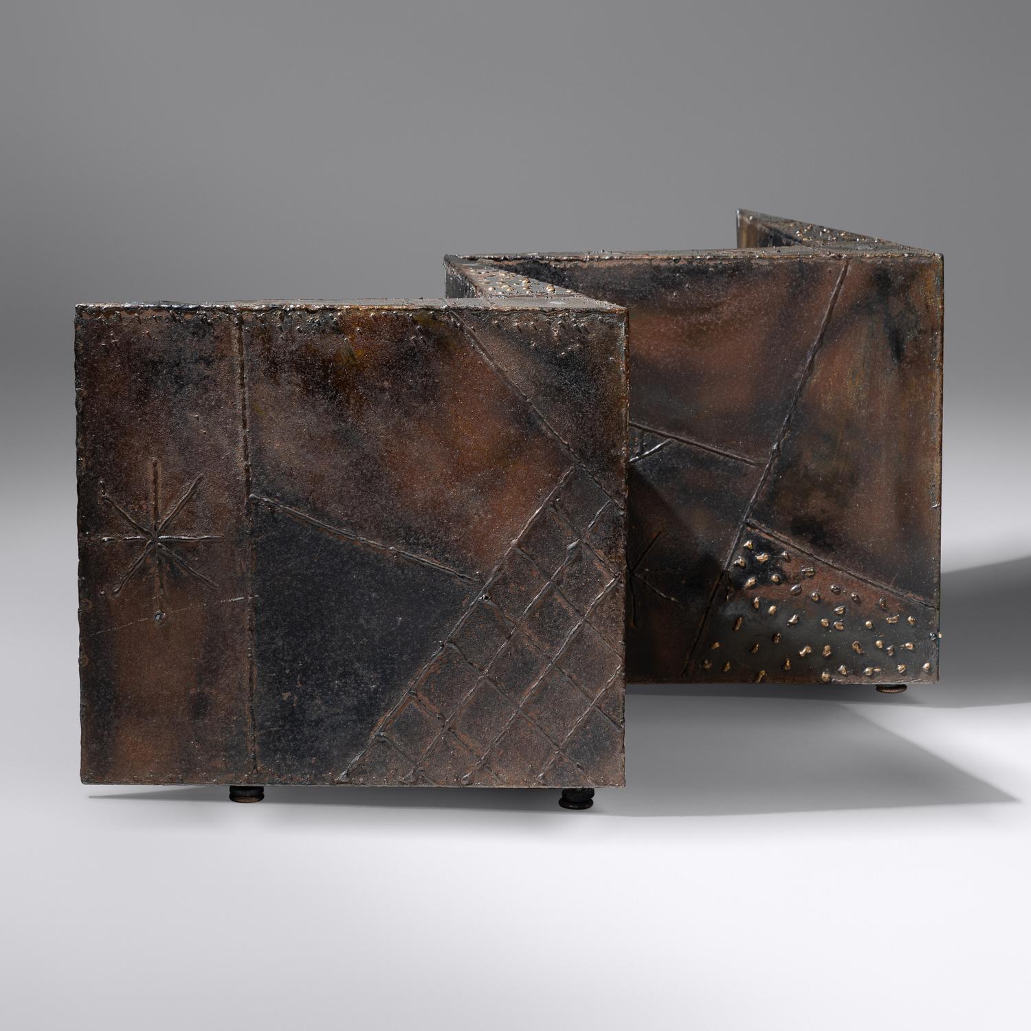 Zig-Zag coffee table, model PE11, 1970 Directional, USA