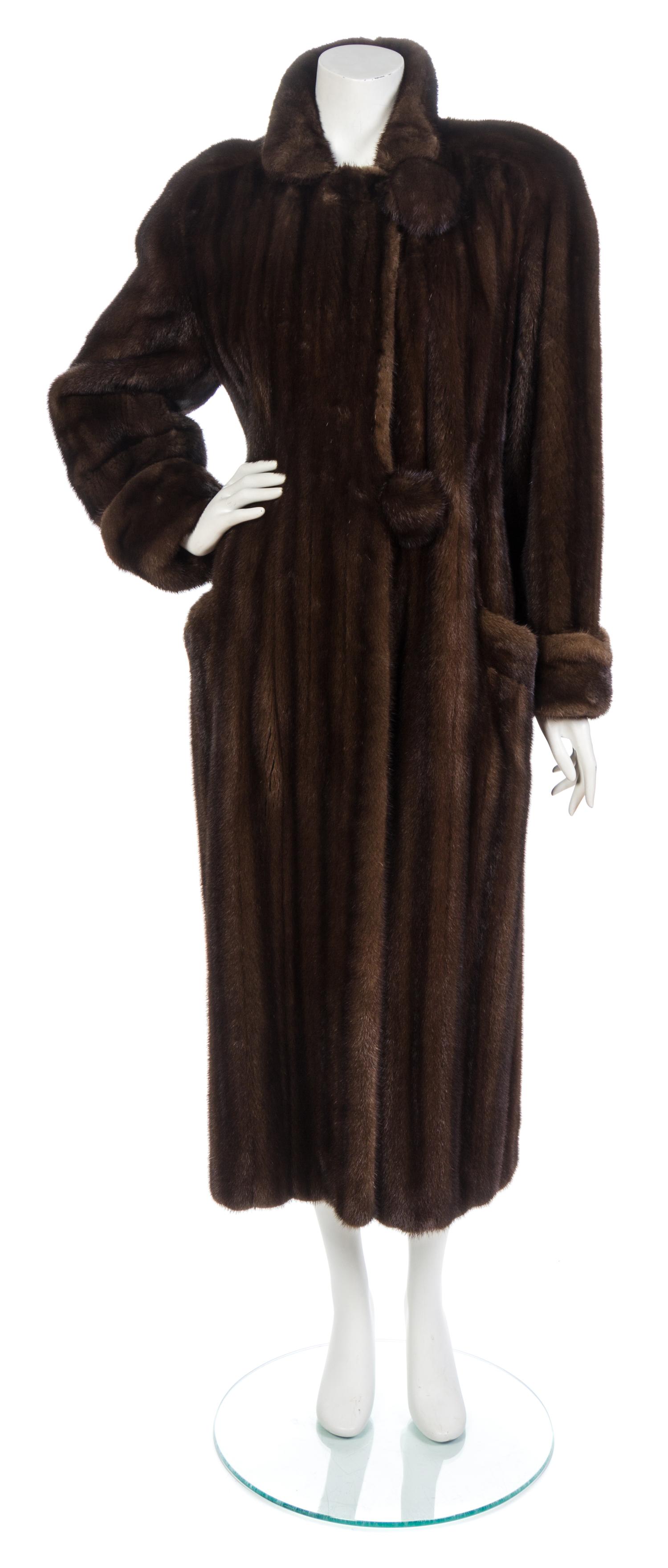 An I. Magnin Brown Mink Coat,