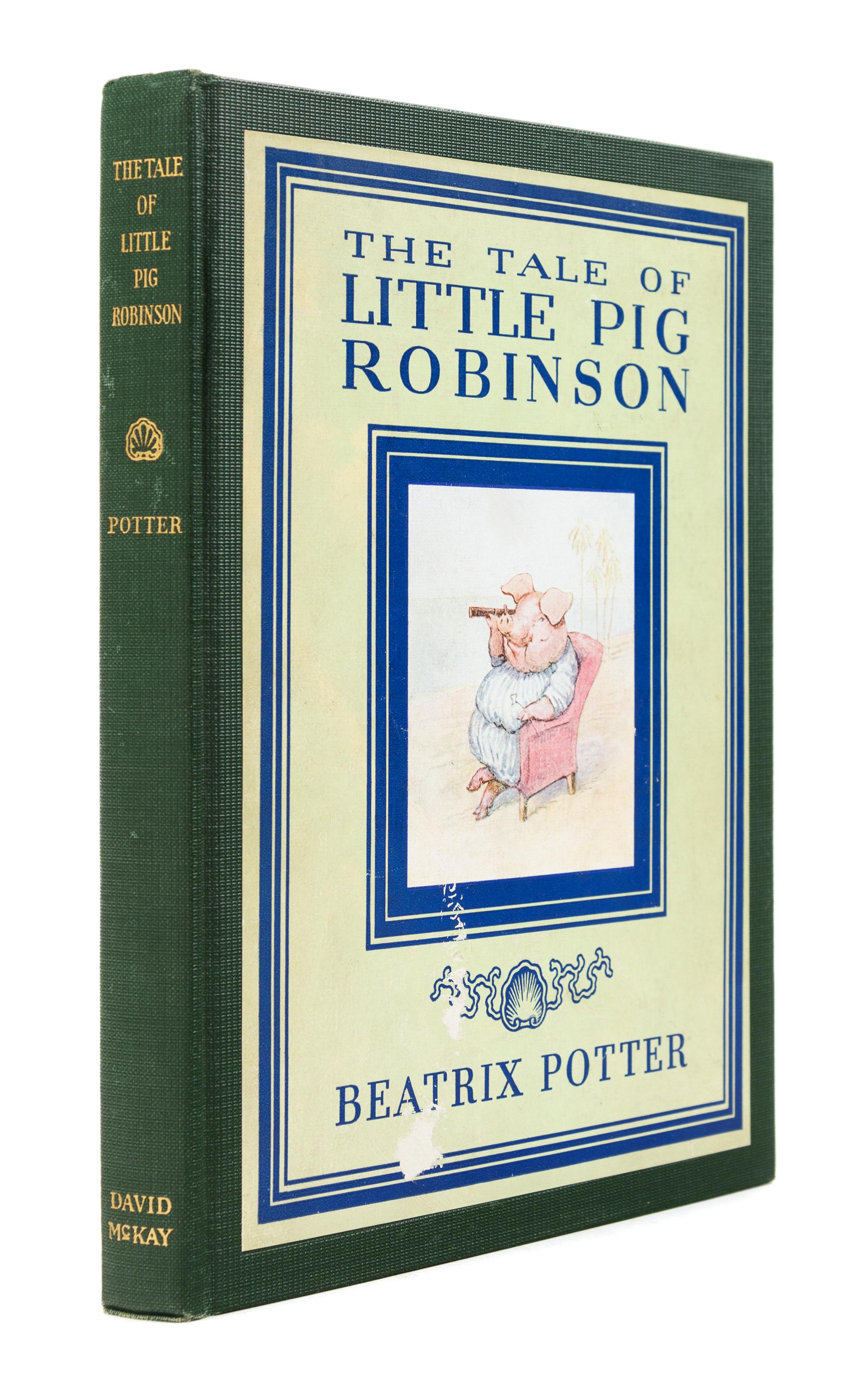 POTTER, Beatrix (1866-1943). The Tale of Little Pig Robinson. Philadelphia: David McKay Company, 1930.