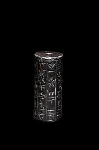 A Mesopotamian Hematite Cylinder Seal