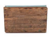 A Blue Painted Pine Cutlery Tray
