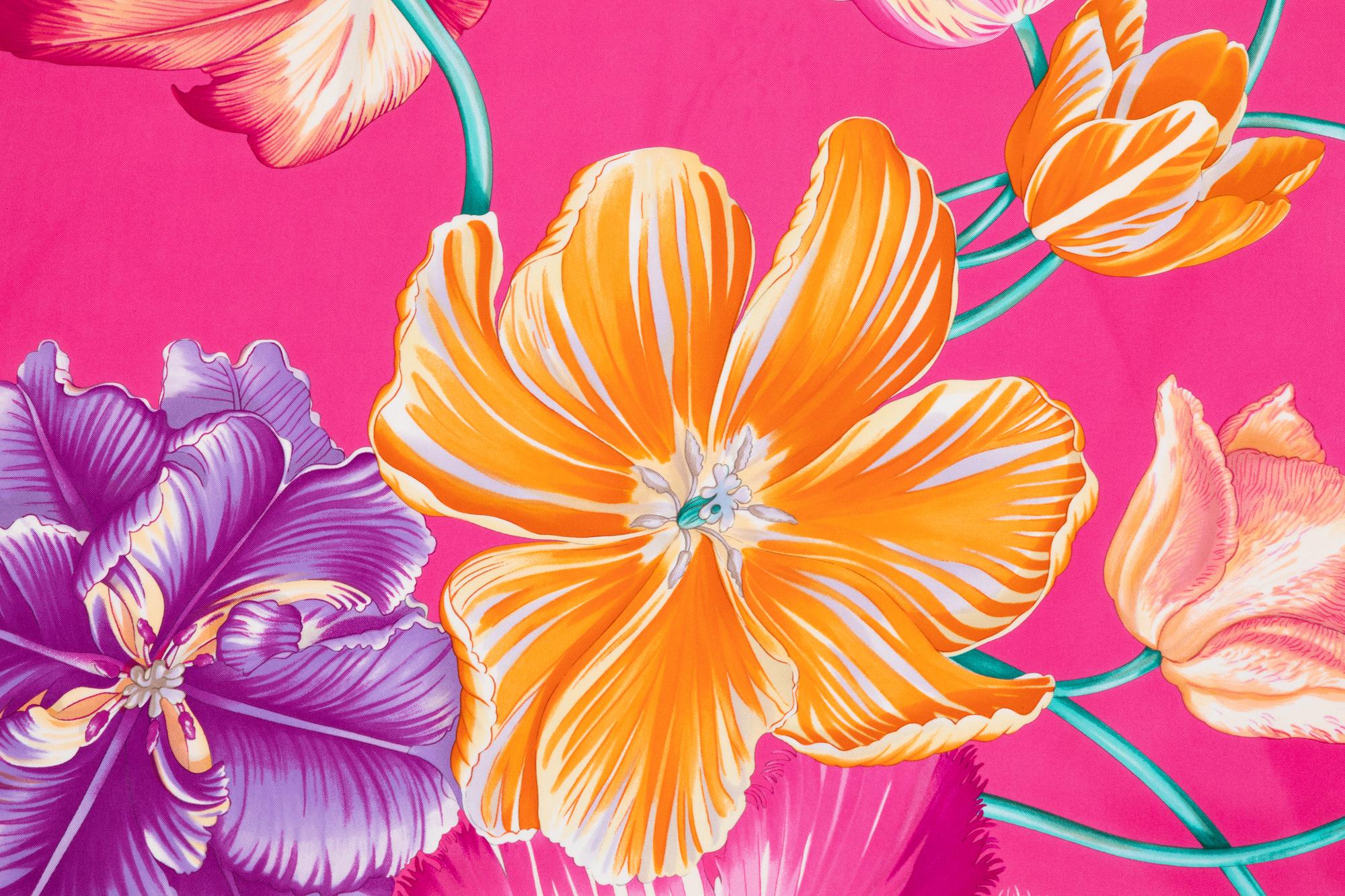 Salvatore Ferragamo Scarf, pink with flowers