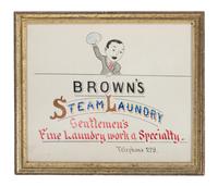Five Framed Specialty Shop Advertising Hand Colored Prints and Watercolors