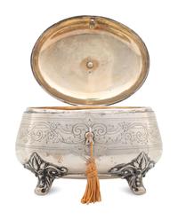 A Silver Tea Caddy