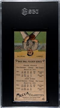A 1911 Mecca Cigarettes T201 John Evers / Frank Chance Double Folder Baseball Card (SGC 4 VG/EX)