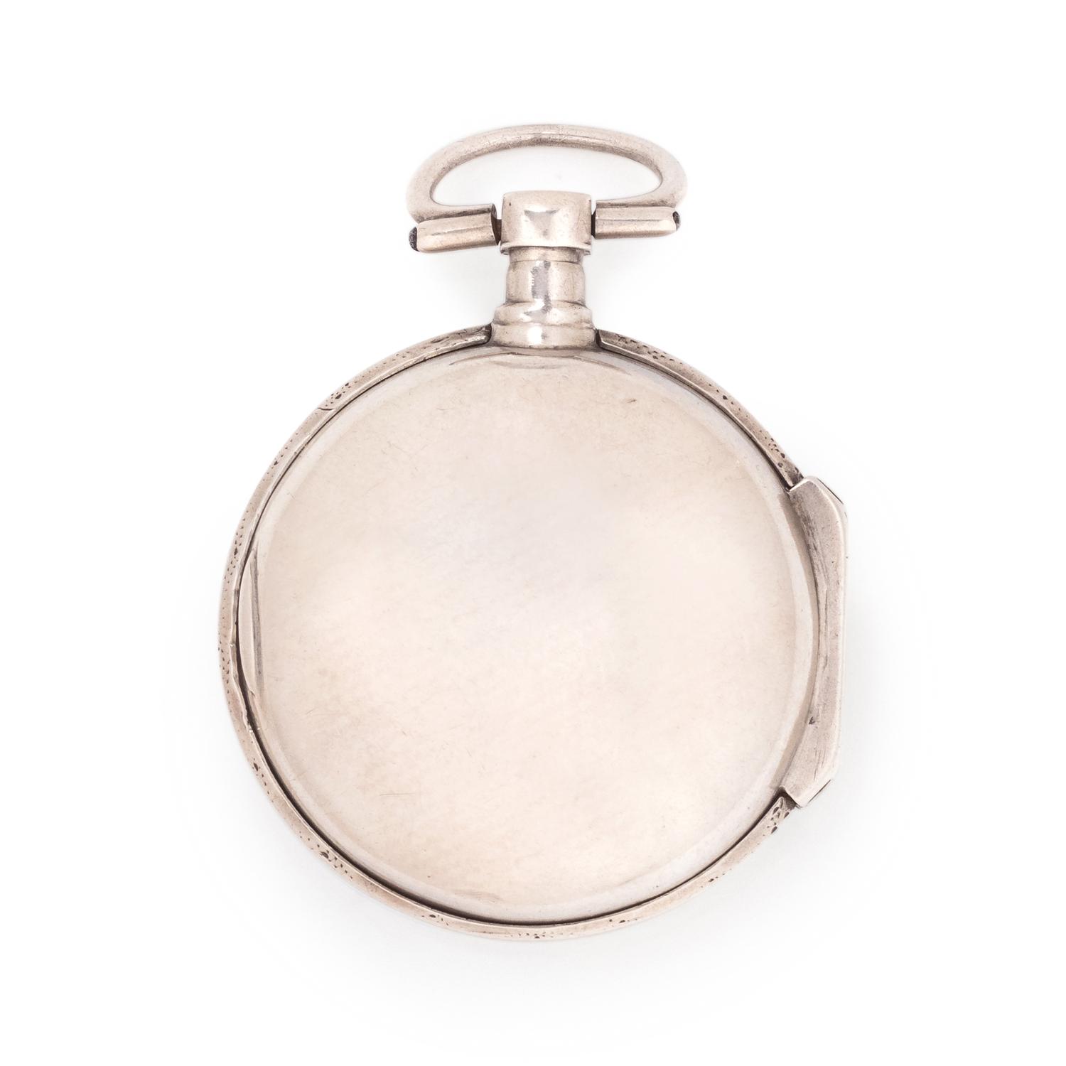 SILVER OPEN FACE POCKET WATCH