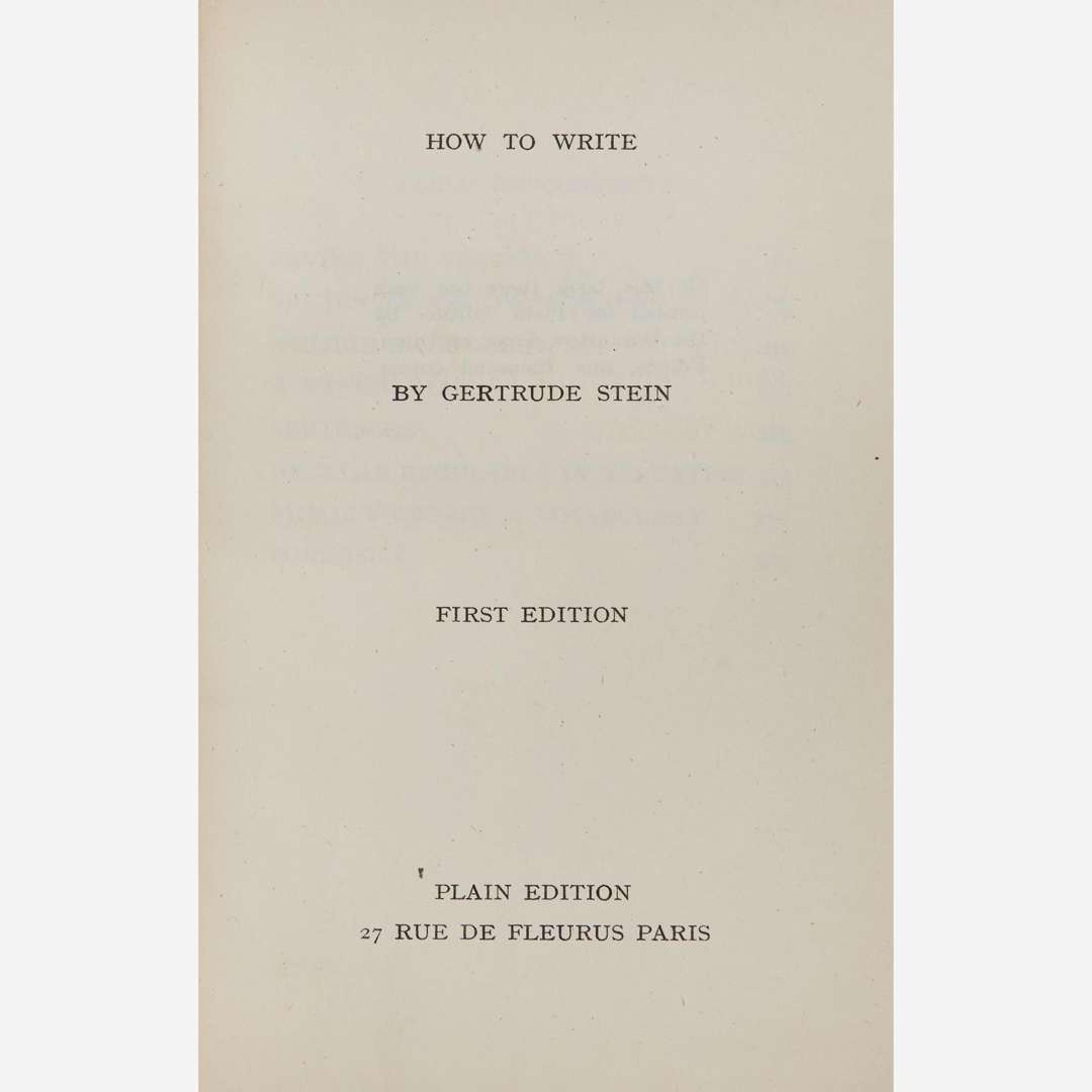 [Literature] Stein, Gertrude Group of 7 First Editions