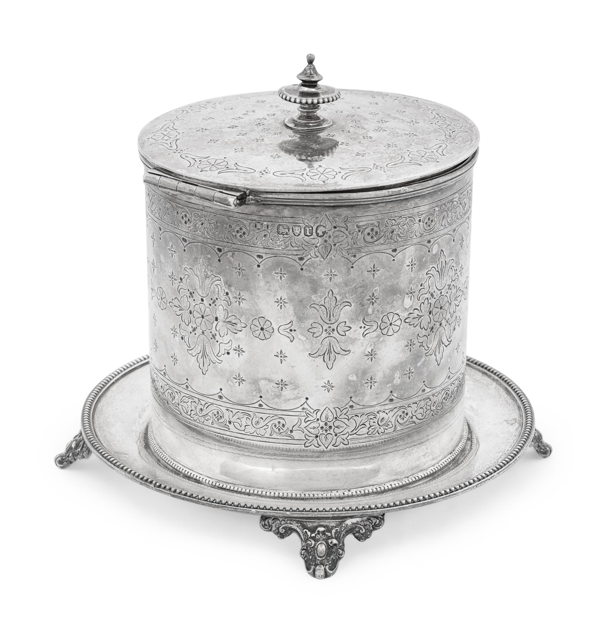 A Victorian Silver Tea Caddy