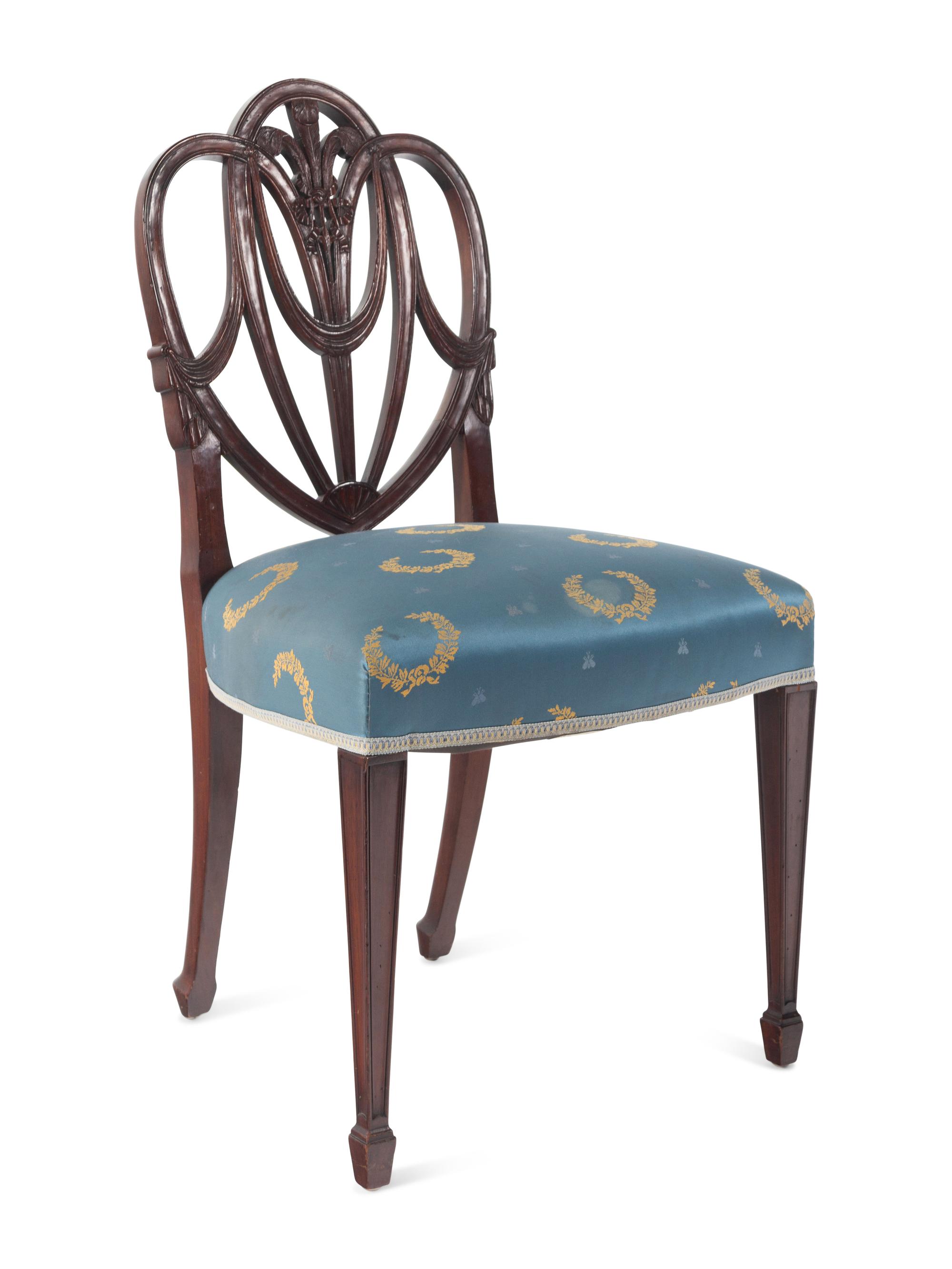 A Set of Ten English Mahogany Dining Chairs
