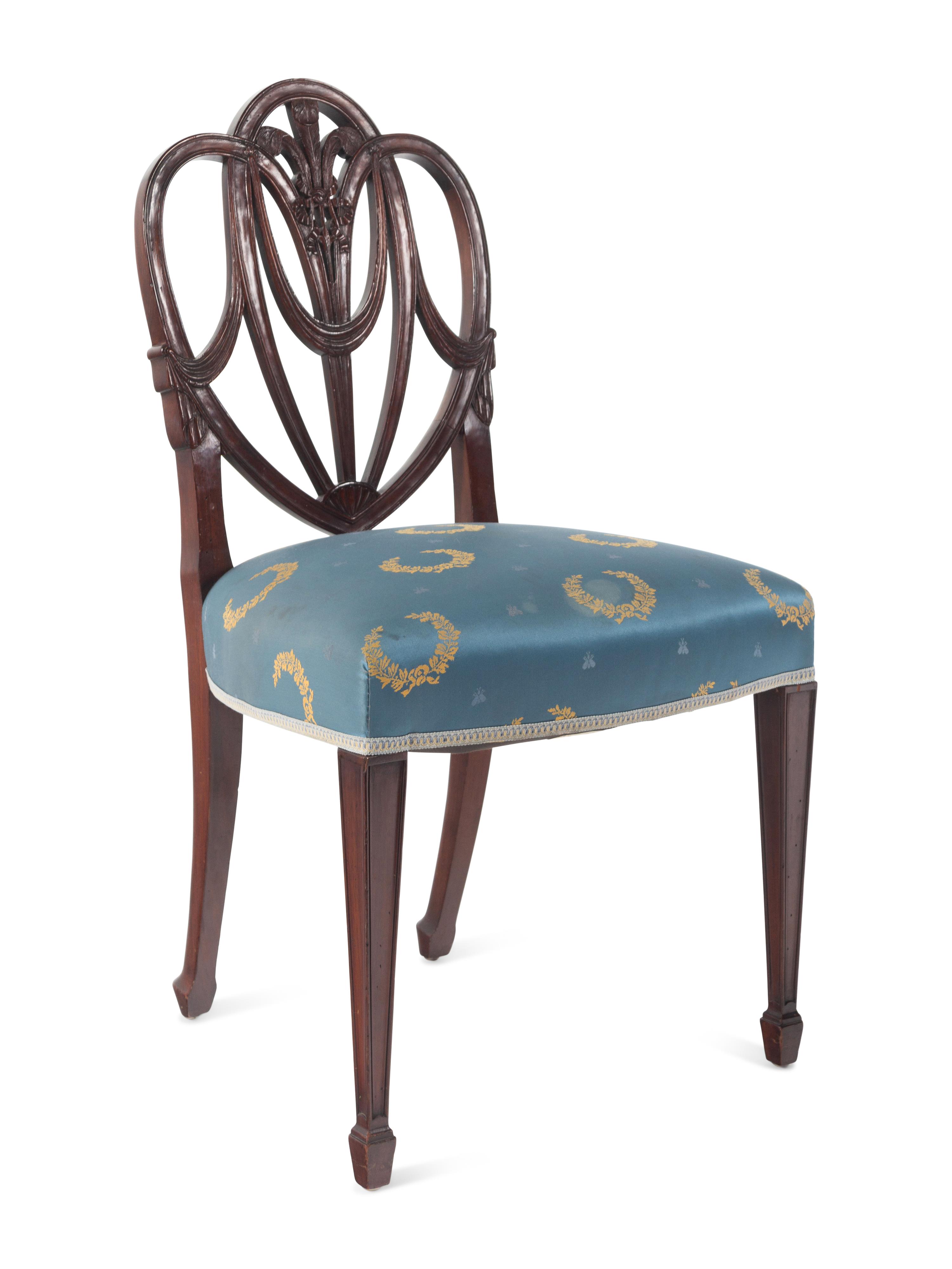 A Set of Ten English Mahogany Dining Chairs