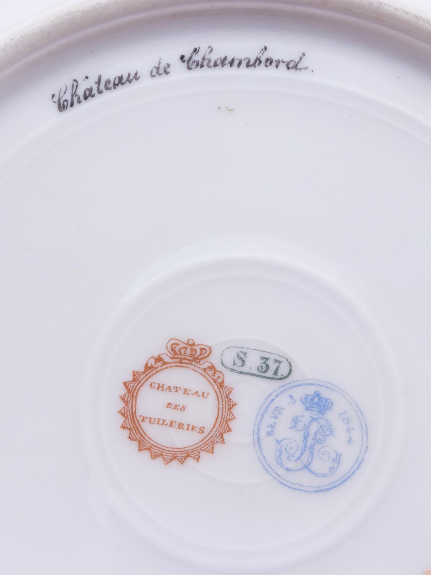 Eight Sèvres Style Painted and Parcel Gilt Porcelain Articles