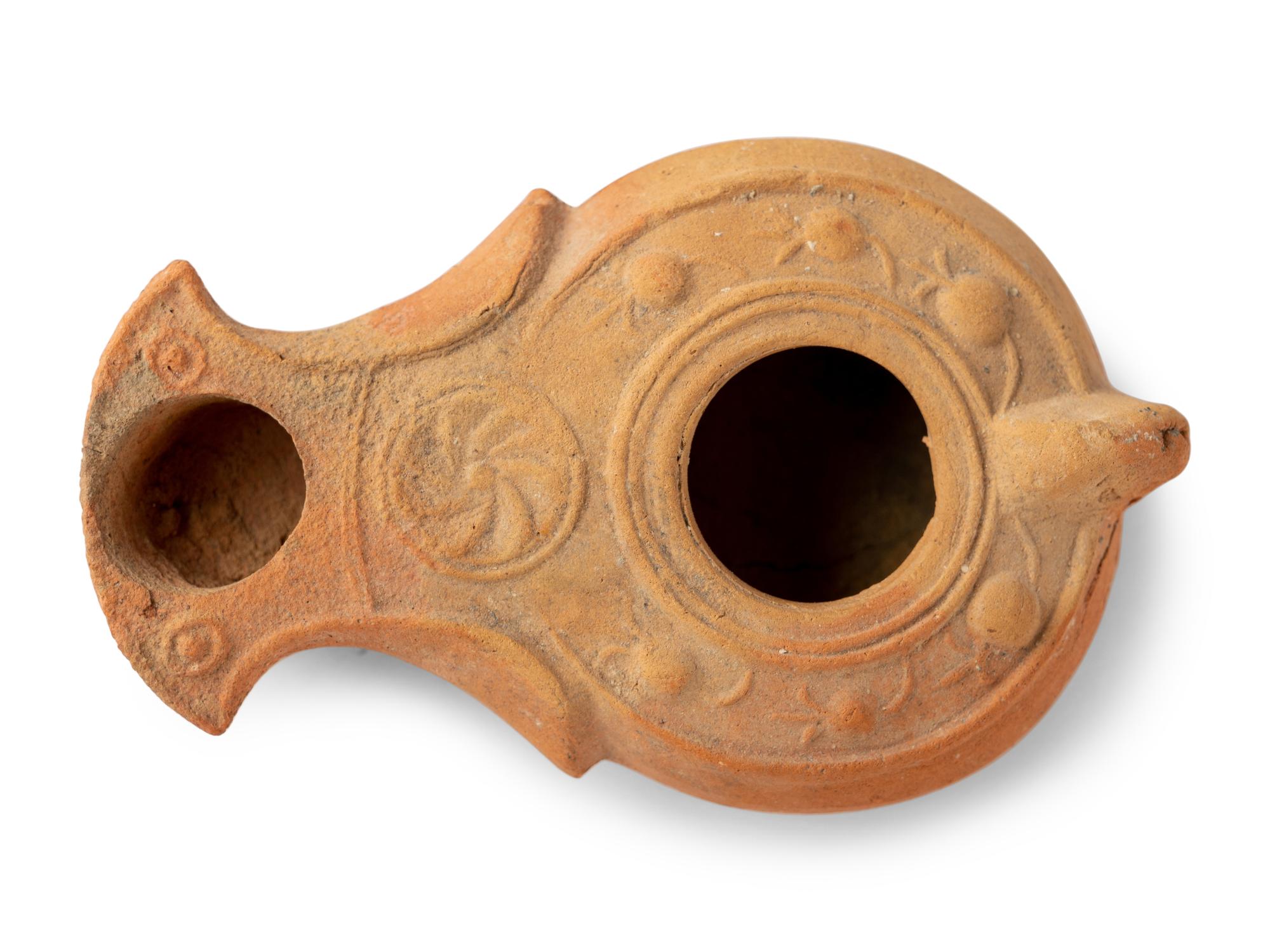 Five Roman and Holy Land Terracotta Oil Lamps