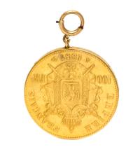A French 100 Franc Coin Concealed Watch Pendant, Patek Philippe, 21.80 dwts.