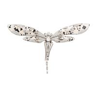 EVELYN CLOTHIER, AGATE AND DIAMOND DRAGONFLY BROOCH