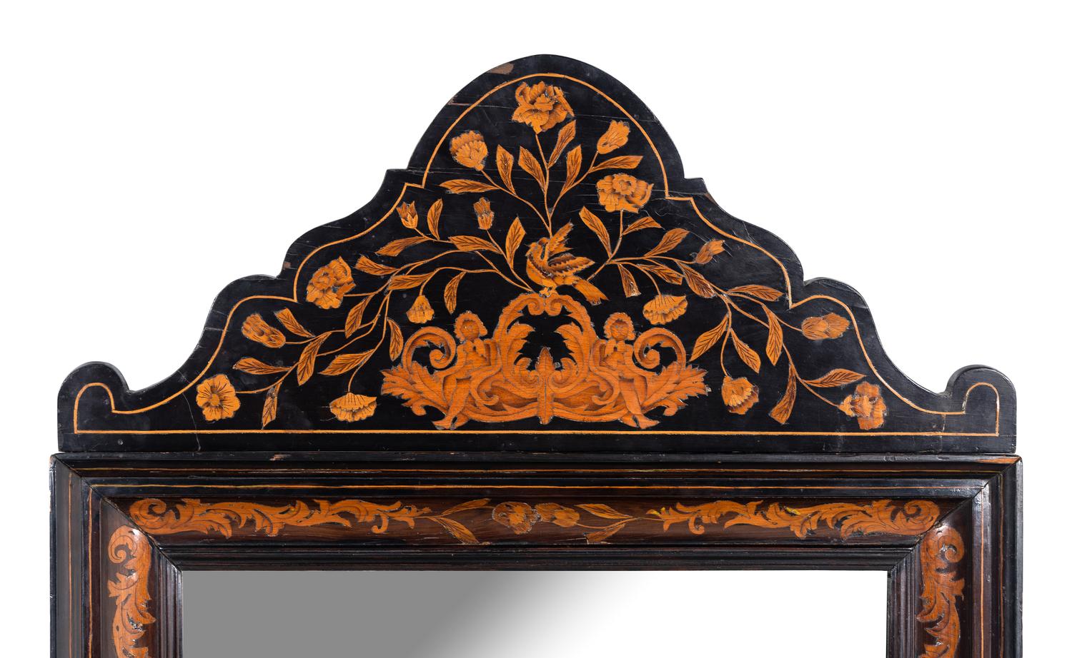 A Dutch Marquetry Mirror