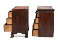 A George III Chinese Chippendale Walnut Chest-on-Chest