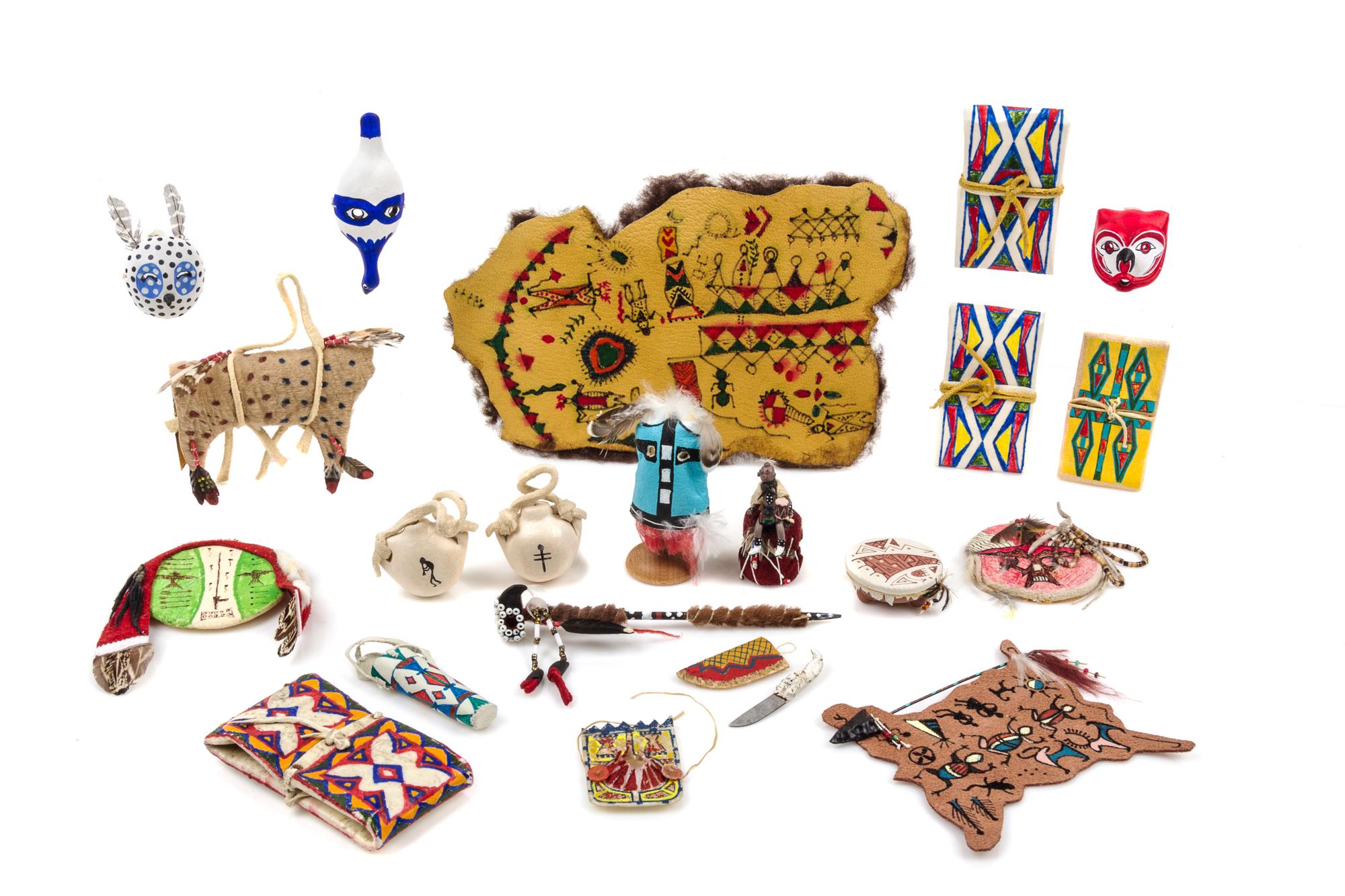 A Collection of Native American Themed Articles Length of first 5 3/4 inches.