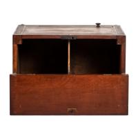 A Federal Carved and Figured Cherrywood Sugar Chest