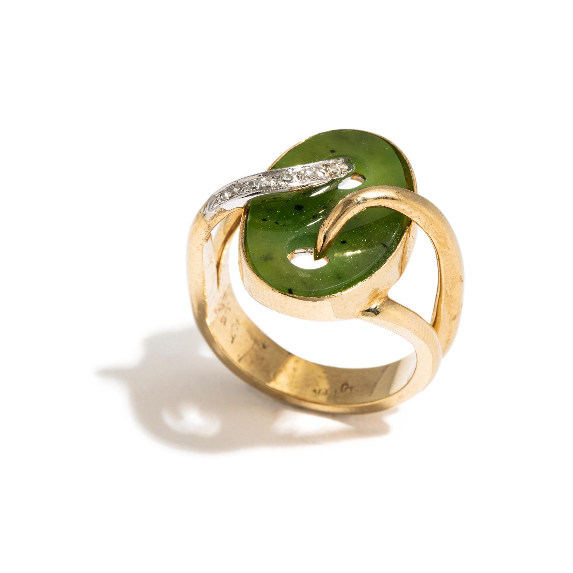 JADE AND DIAMOND RING