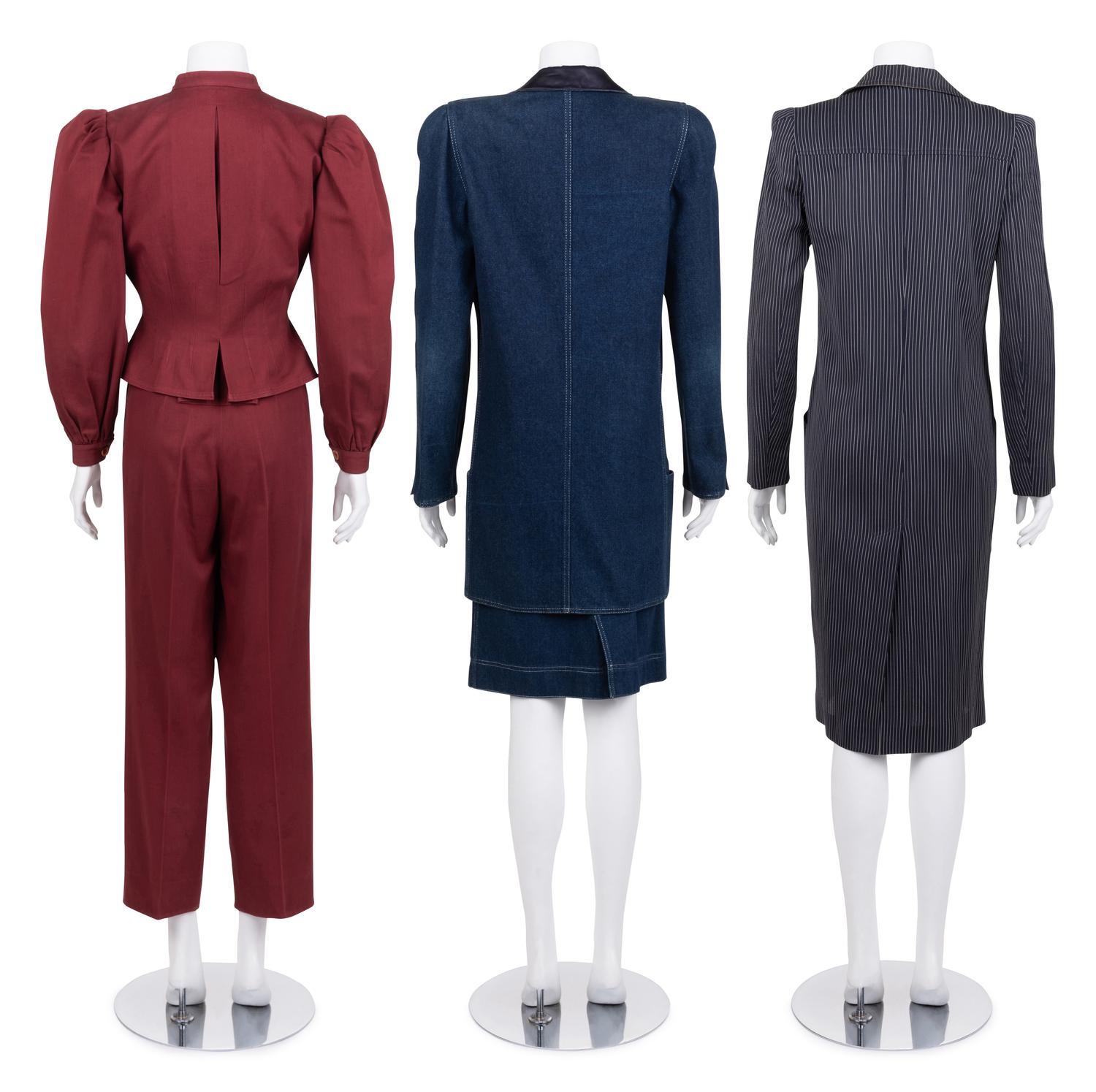 Three Designer Ensembles: Two Krizia and One Kenzo, 1980-90s