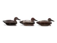 Three Carved and Painted Wood Duck Decoys