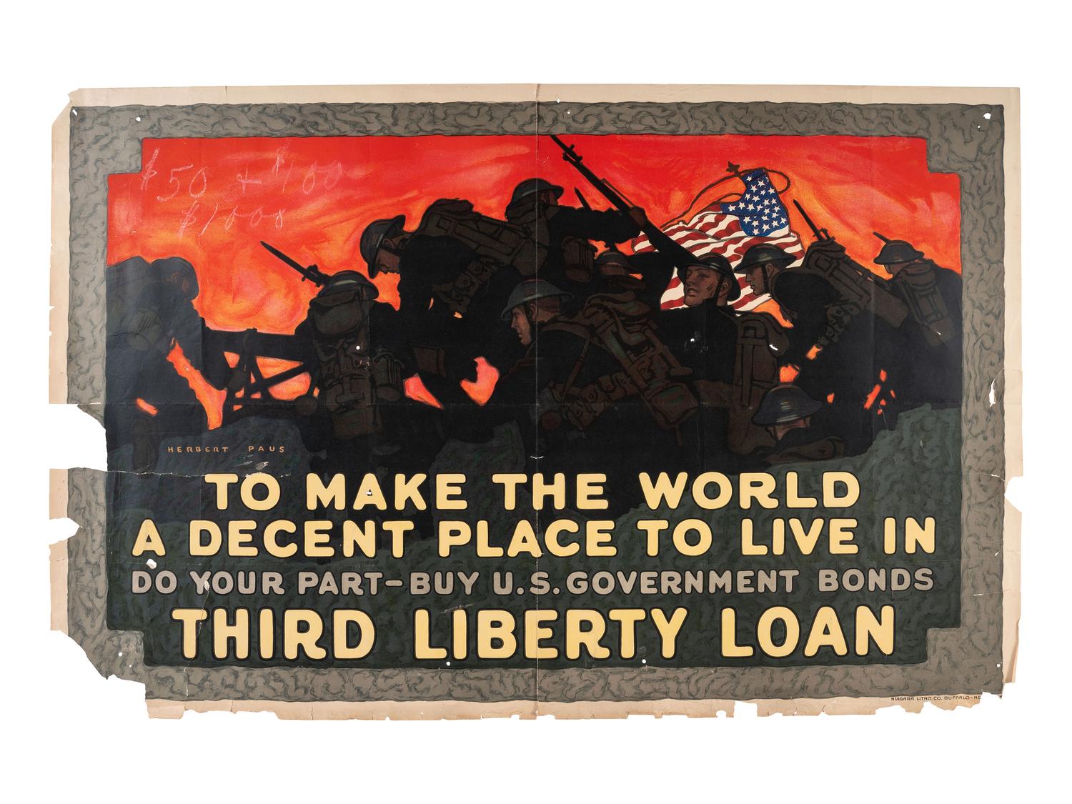 [WORLD WAR I]. A collection of 8 assorted posters, including: