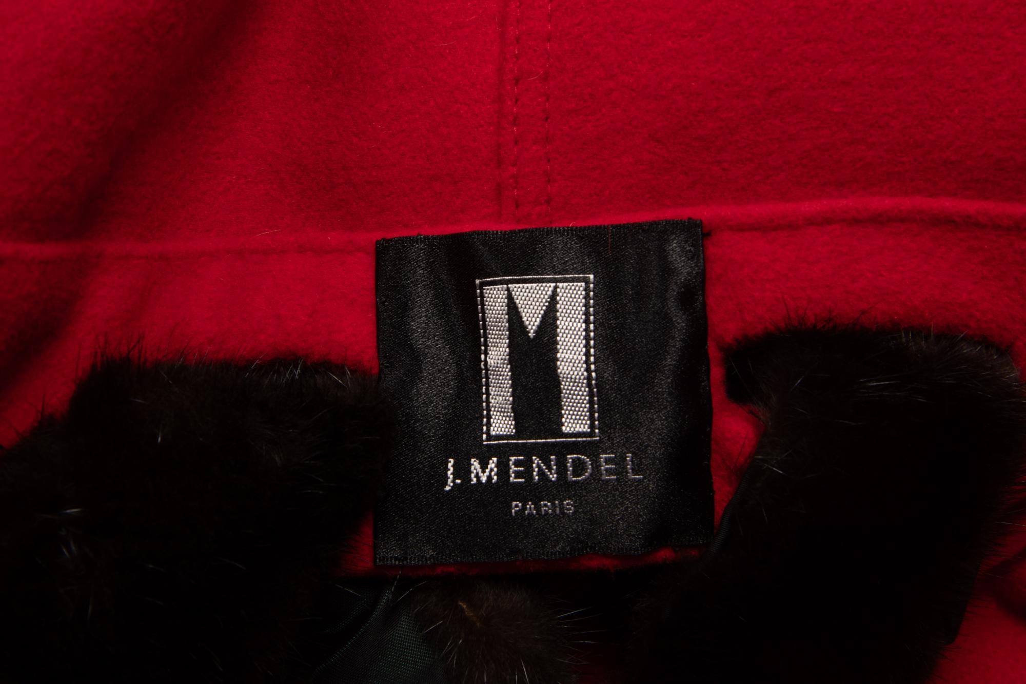 J. Mendel Cape With Looped Mink Trim