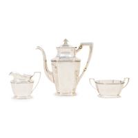 An American Silver Three-Piece Coffee Service