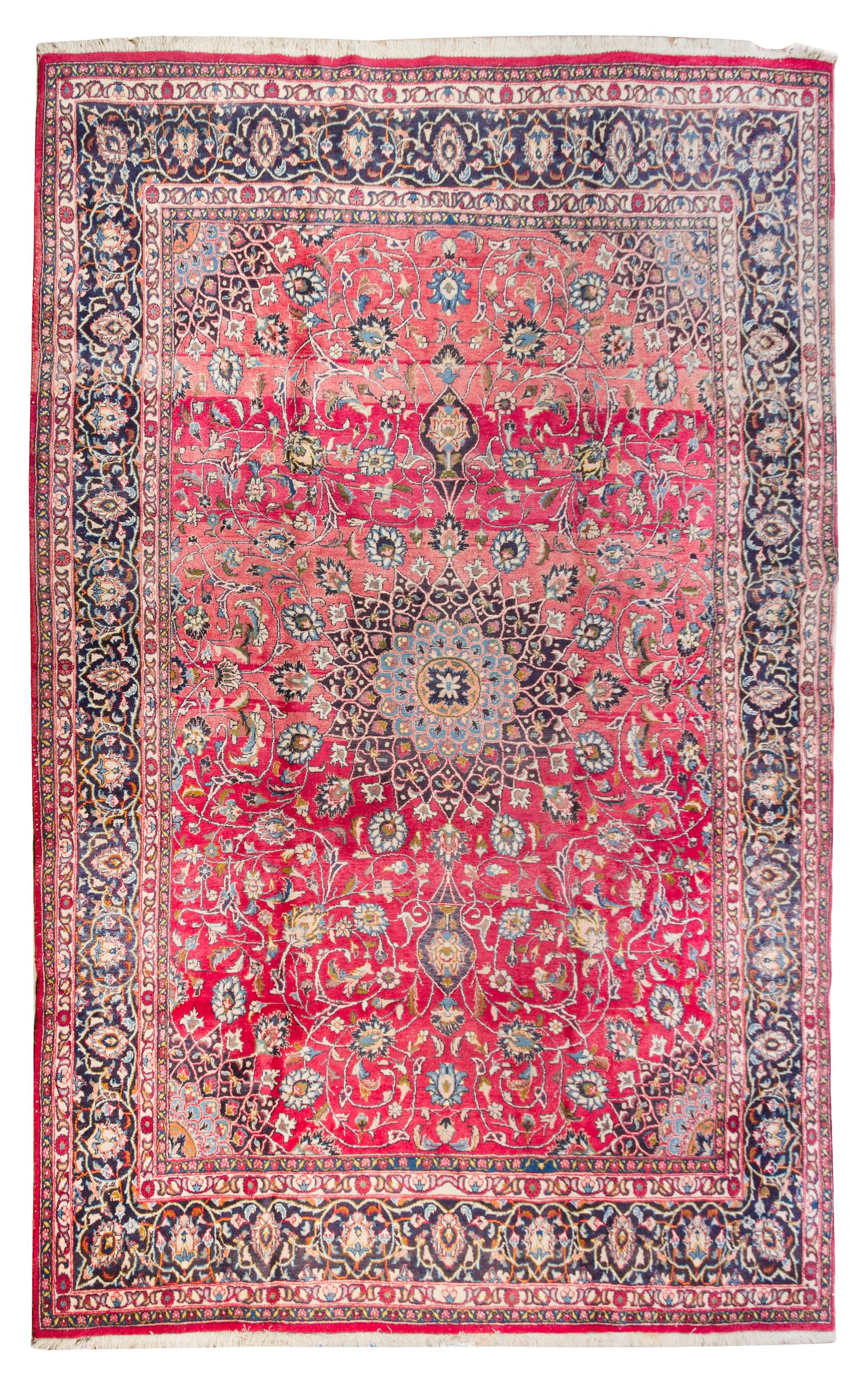 A Nain Wool Rug 11 feet 10 inches x 8 feet 4 1/2 inches.