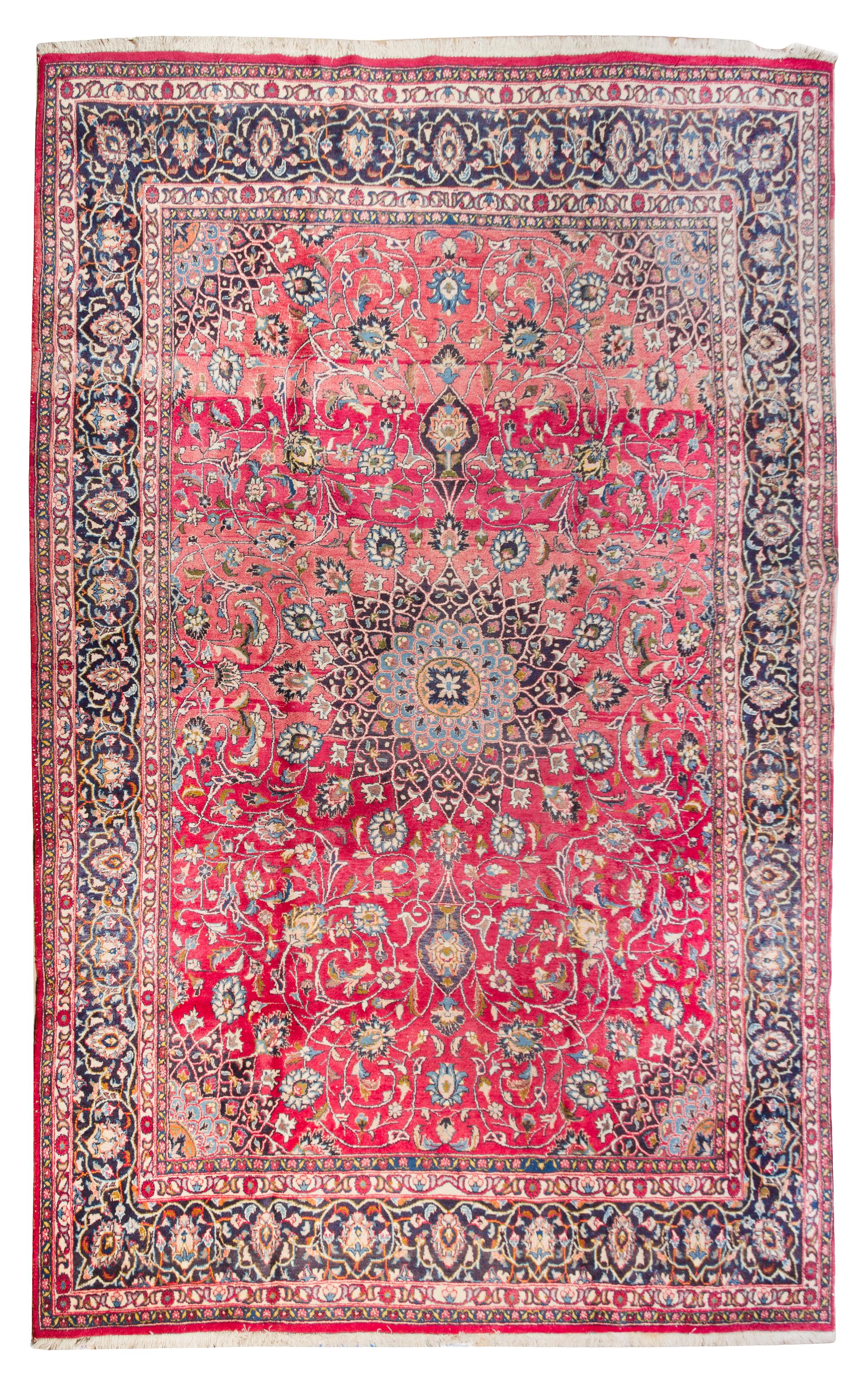 A Nain Wool Rug 11 feet 10 inches x 8 feet 4 1/2 inches.