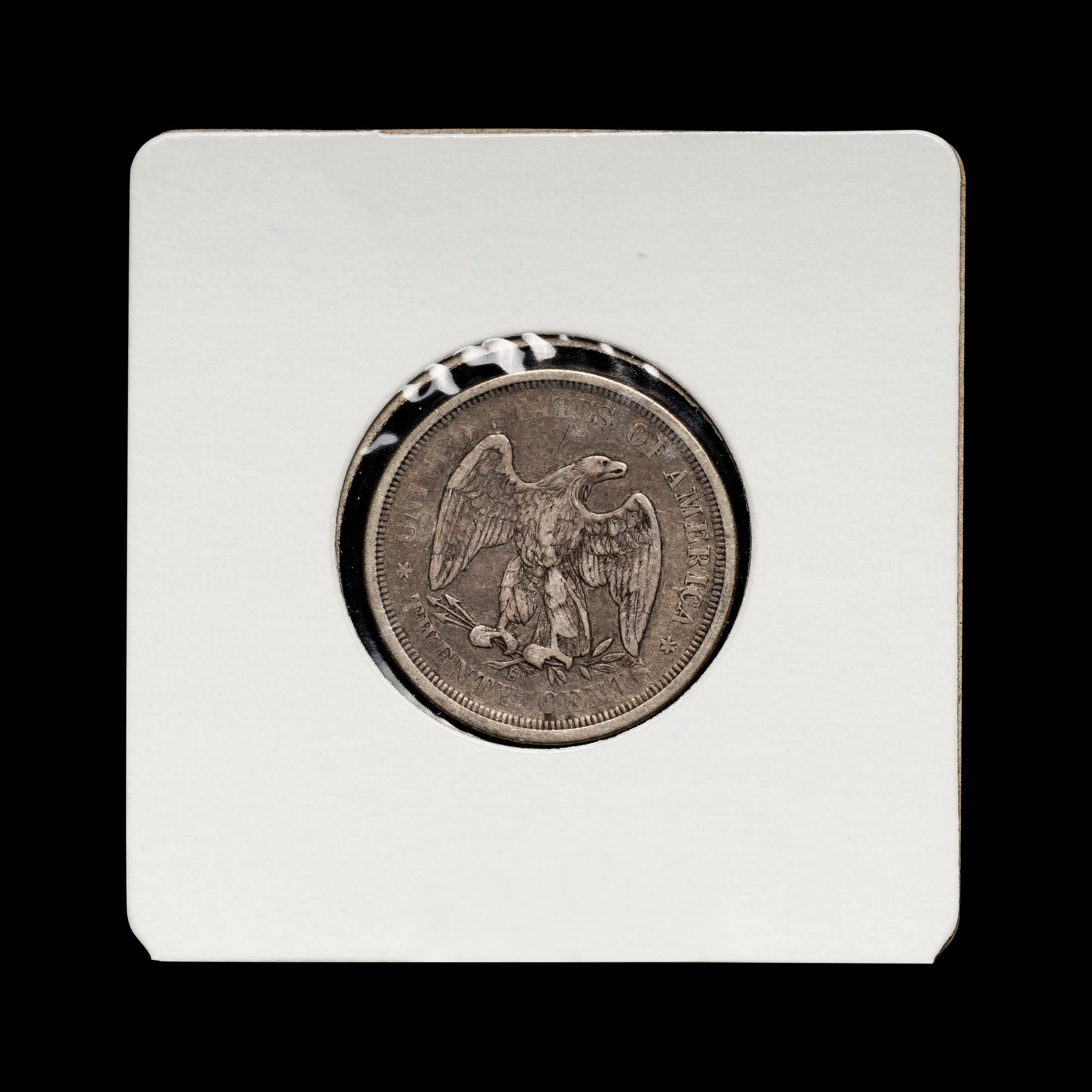 An 1875-S Seated Liberty 20c Coin