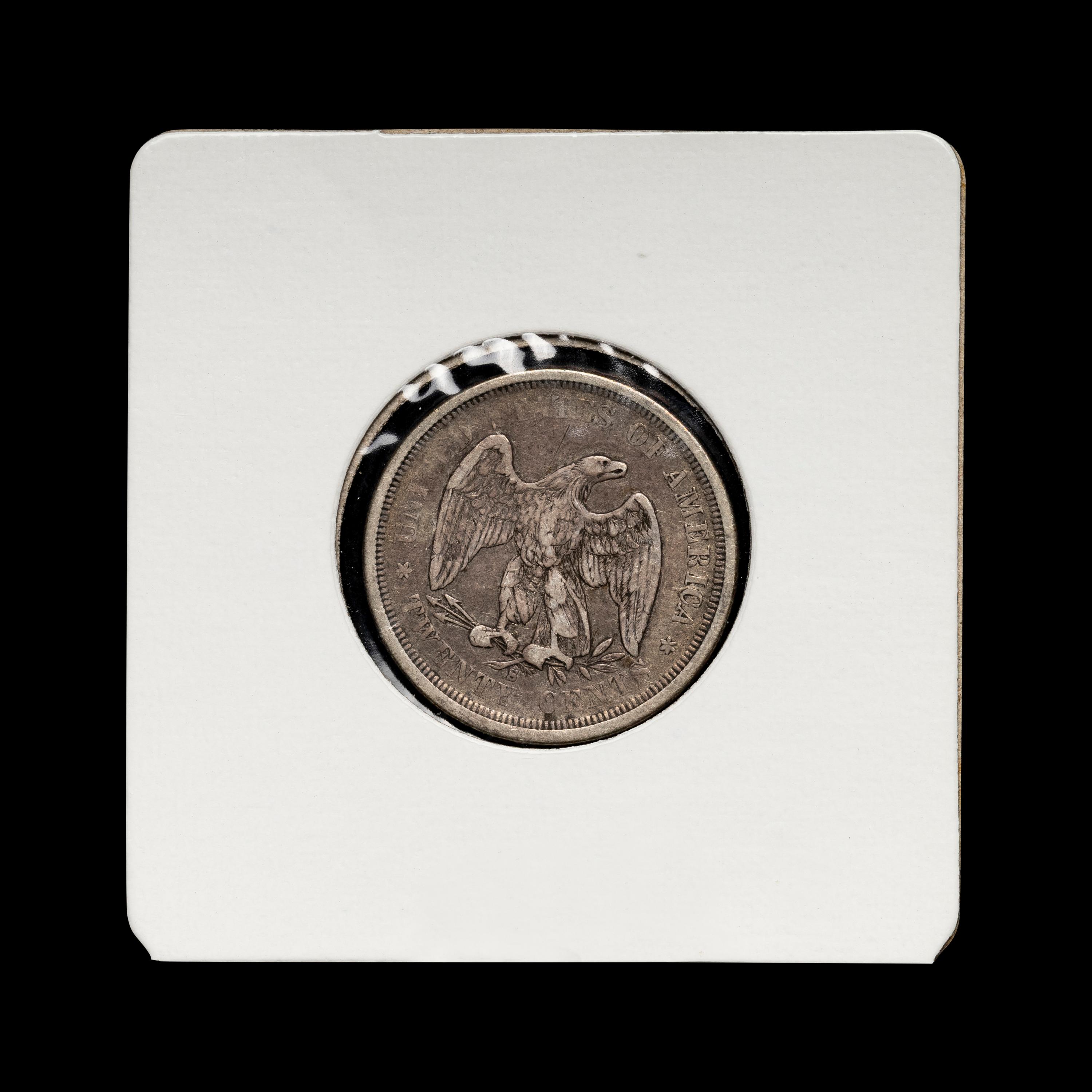 An 1875-S Seated Liberty 20c Coin