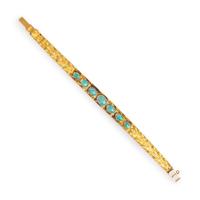 YELLOW GOLD AND OPAL BRACELET