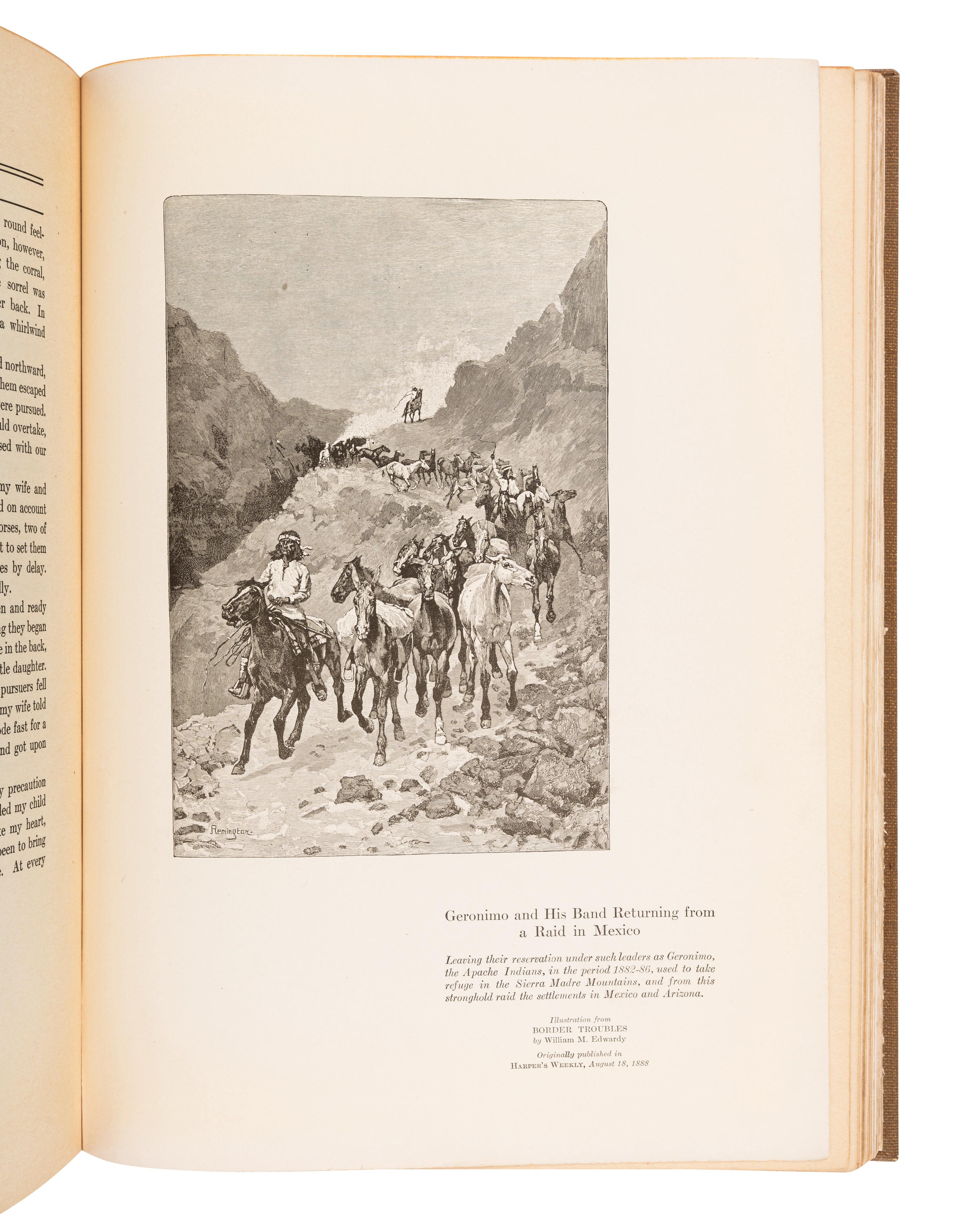 REMINGTON, Frederic (1861-1909), illustrator. -- GARLAND, Hamlin (1860-1940). The Book of the American Indian. New York and London: Harper & Brothers, 1923.