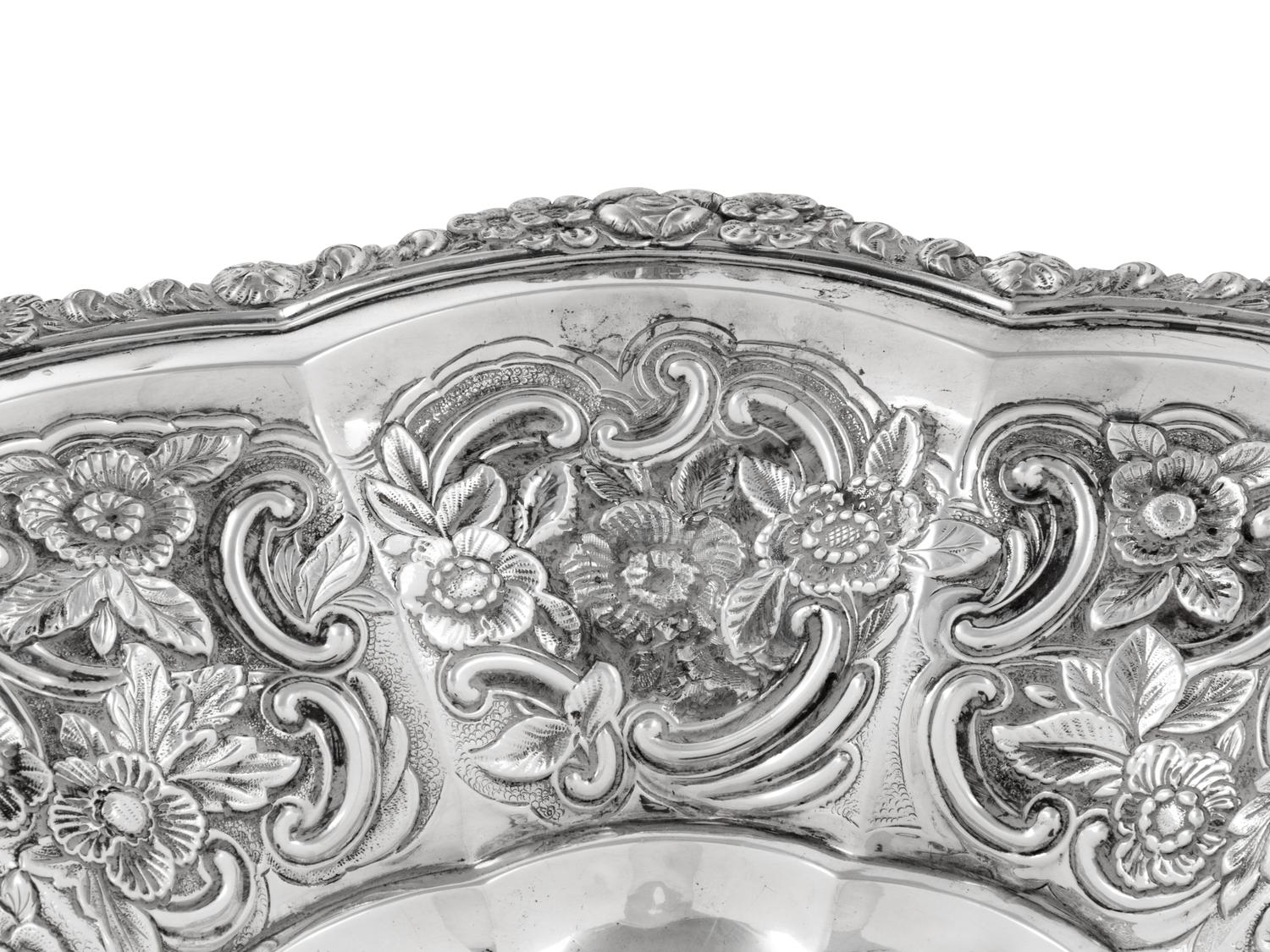 A George III Silver Flower Basket