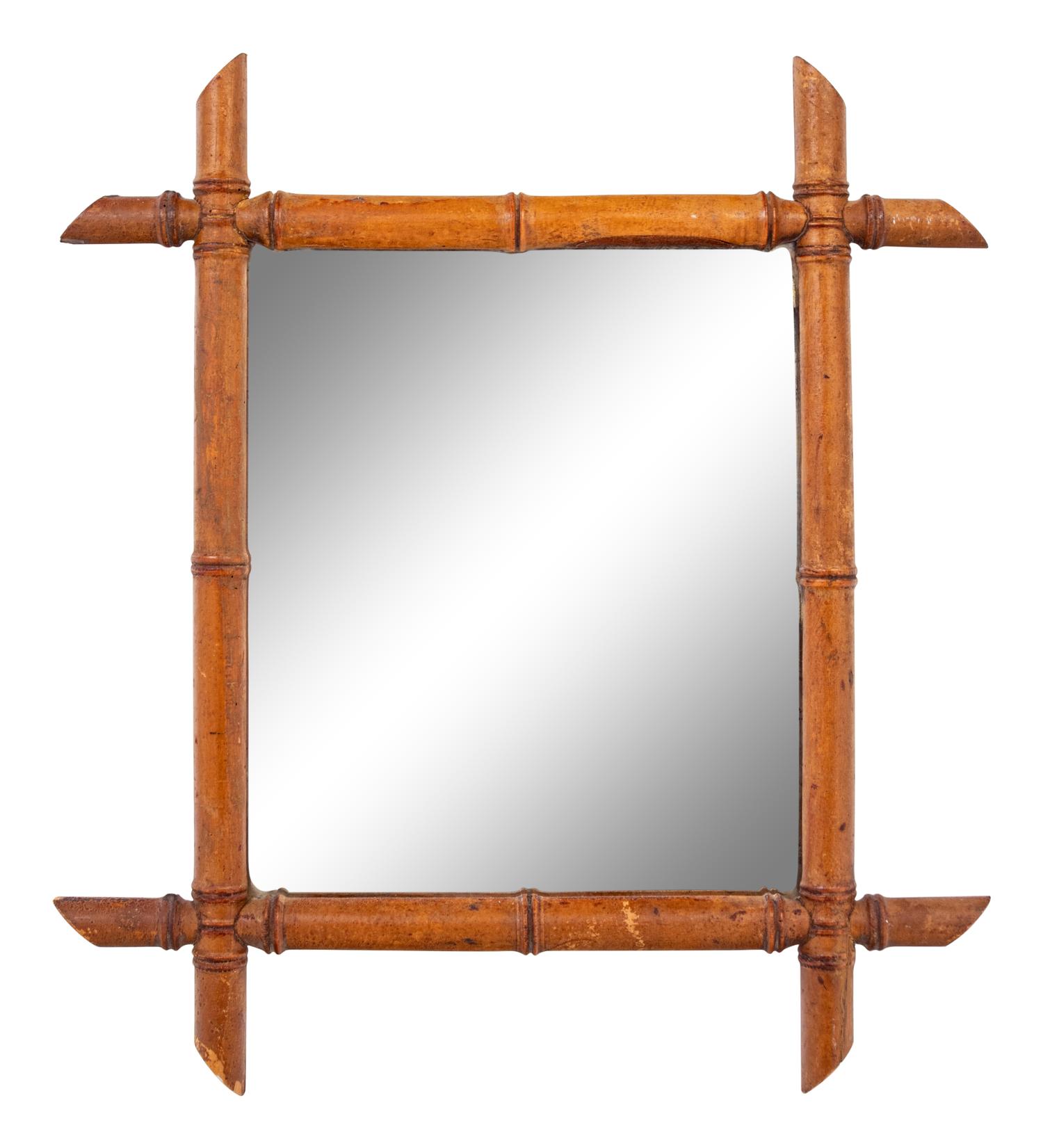 A Faux Bamboo Mirror