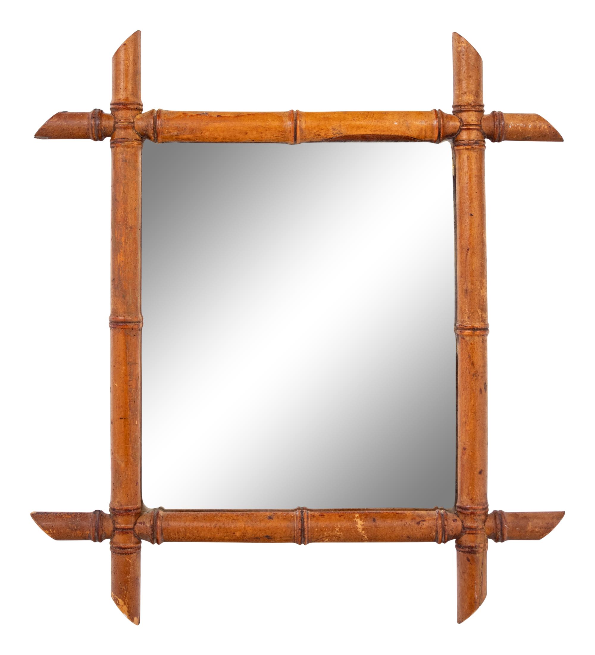 A Faux Bamboo Mirror
